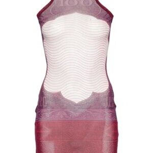 Jean Paul Gaultier Purple and White Mini Dress